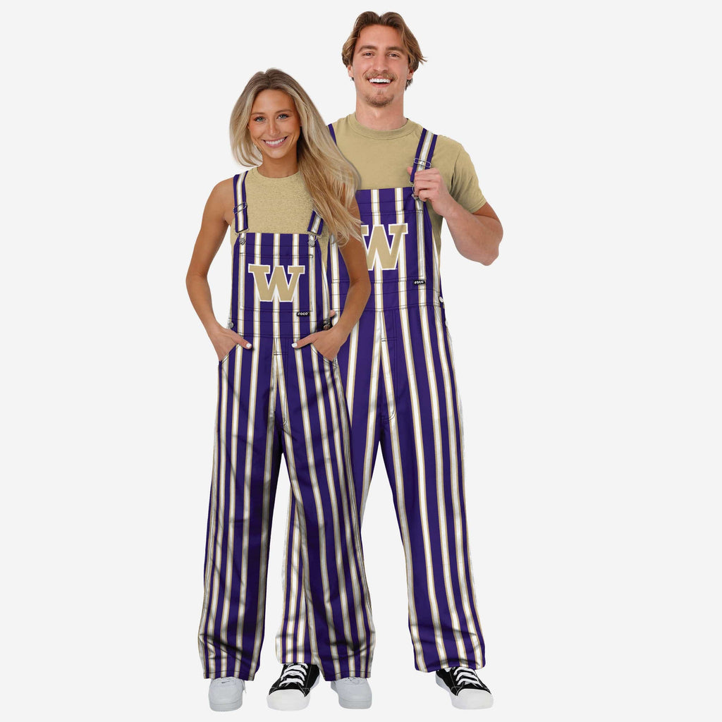 FOCO Washington Huskies Sideline Spirit Bib Overalls Purple Size L 4
