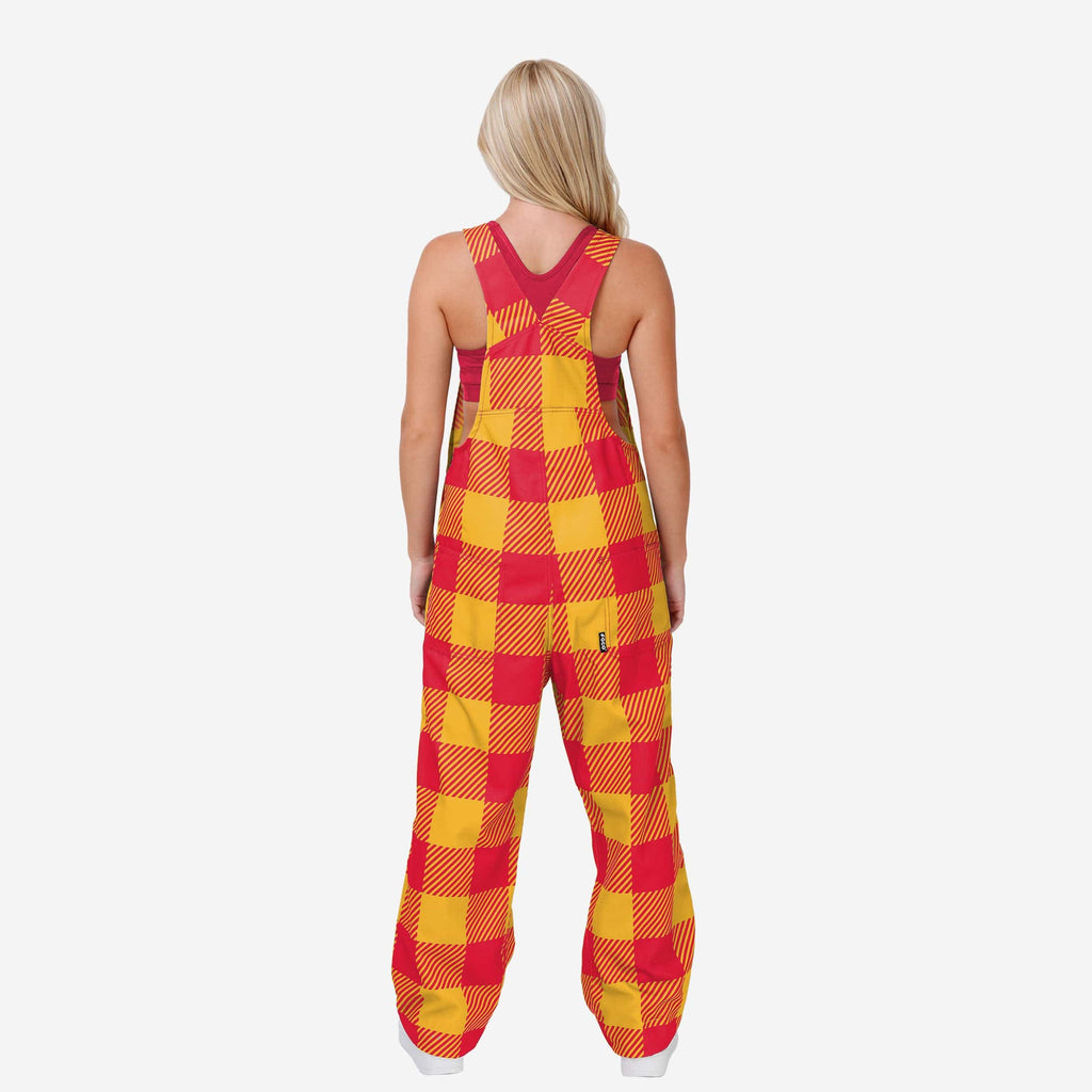 Kansas City Chiefs Womens Plaid Bib Overalls FOCO