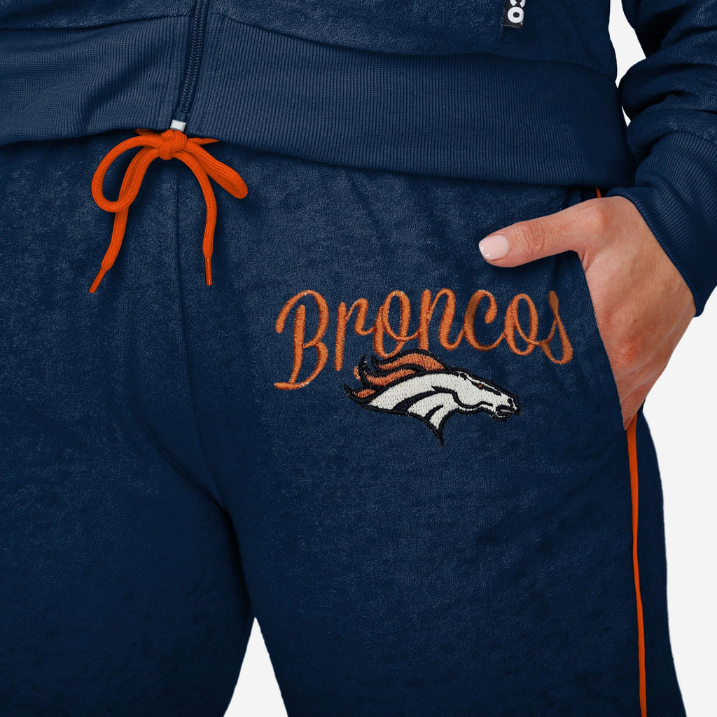 FOCO Denver Broncos Terry Knit Joggers Orange/Blue 2XL 4