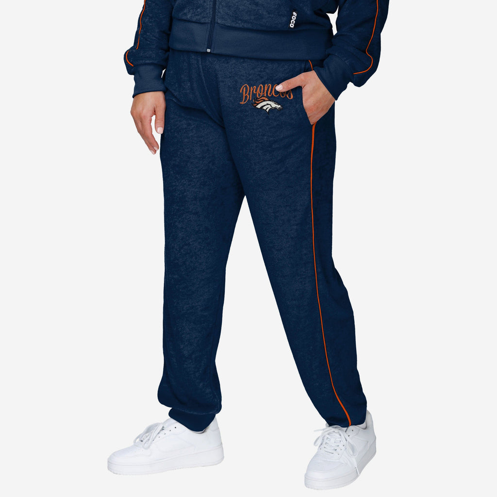 FOCO Denver Broncos Terry Knit Joggers Orange/Blue 2XL 2