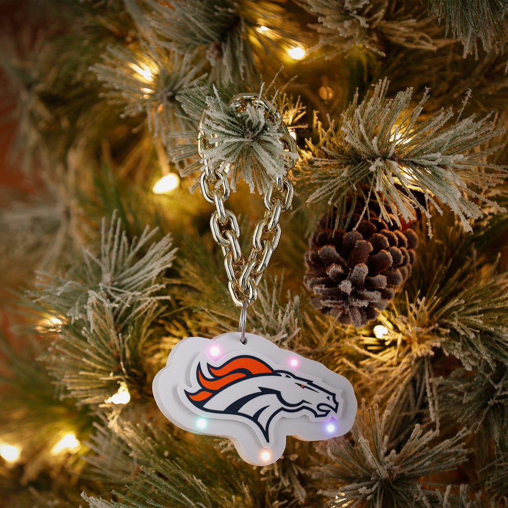 Denver Broncos Big Logo Light Up Chain Ornament FOCO