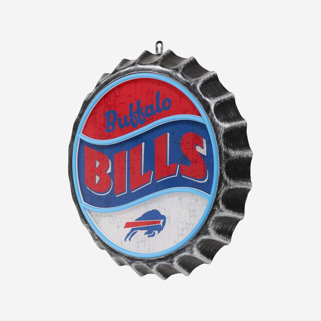 FOCO Buffalo Bills LED Neon Backlit Bottle Cap Wall Sign 4