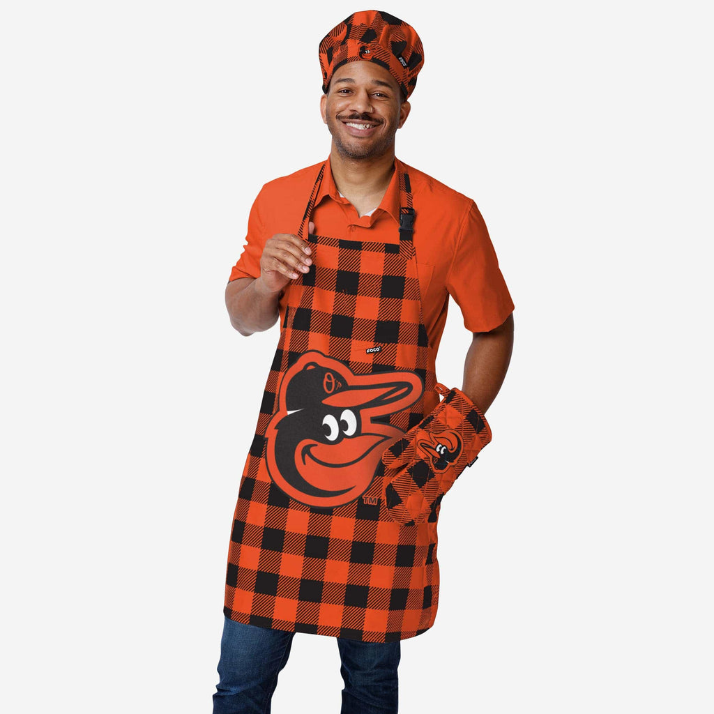FOCO Baltimore Orioles Plaid Chef Hat Unisex 3
