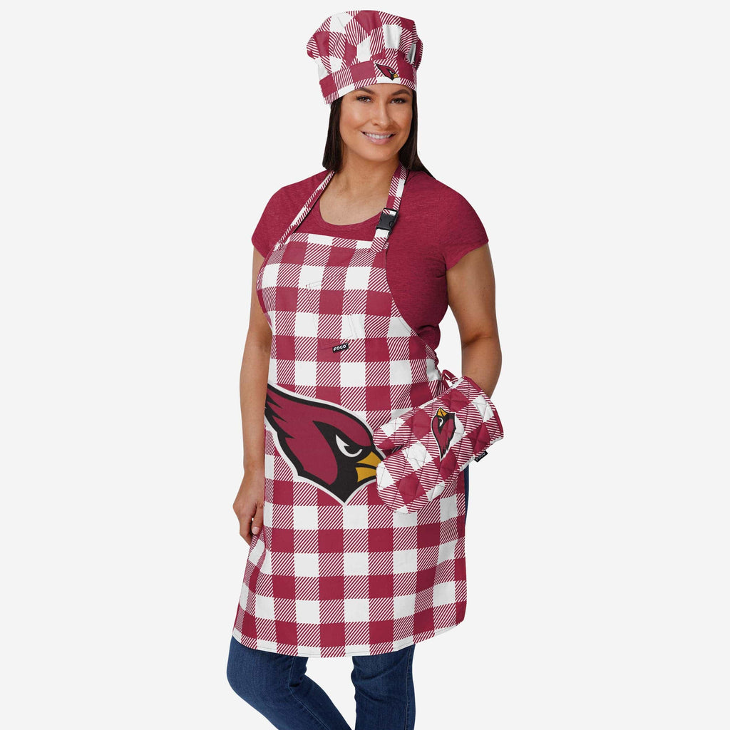 FOCO Arizona Cardinals Plaid Chef Hat 3