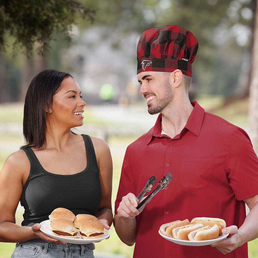 FOCO Atlanta Falcons Plaid Chef Hat Unisex 4