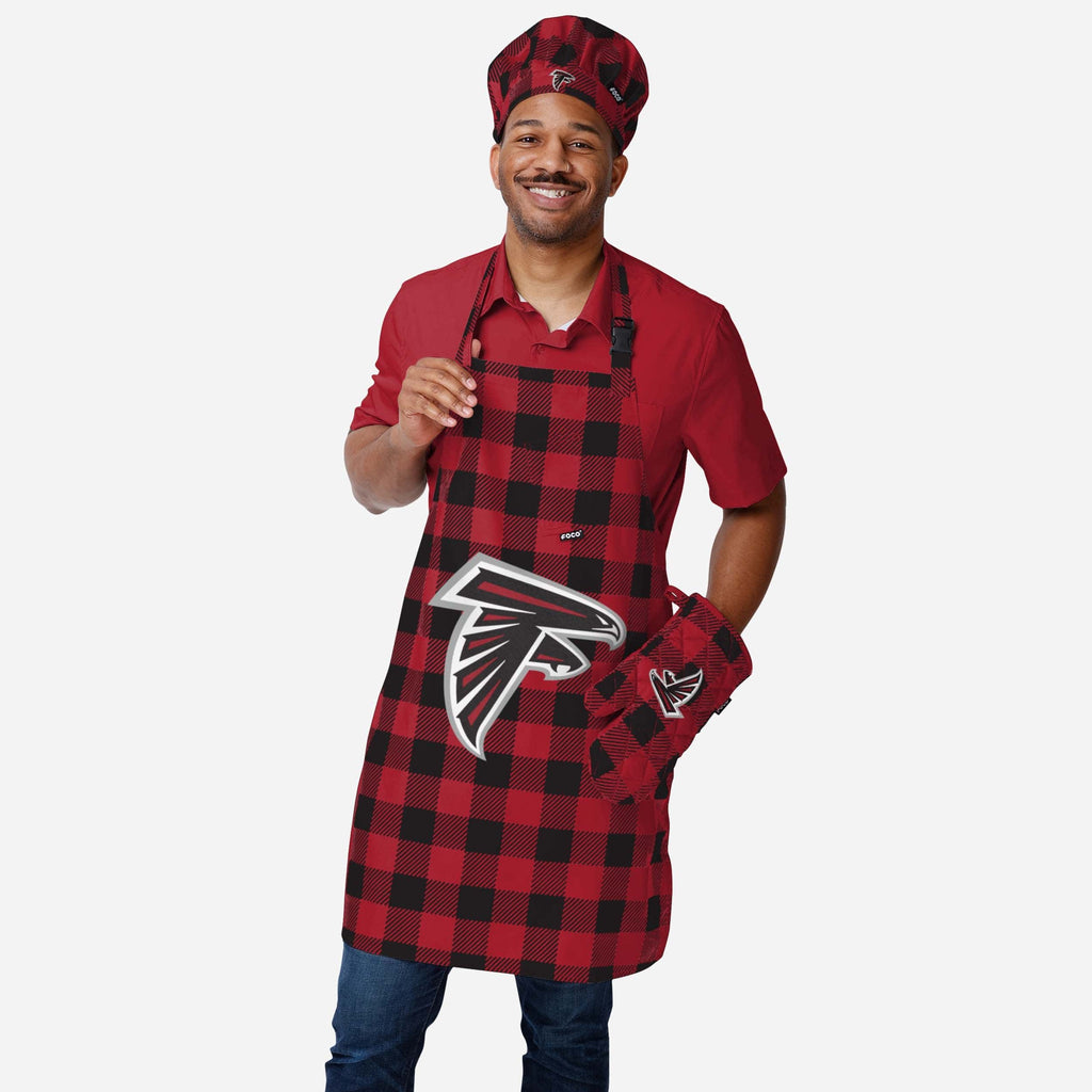 FOCO Atlanta Falcons Plaid Chef Hat Unisex 3