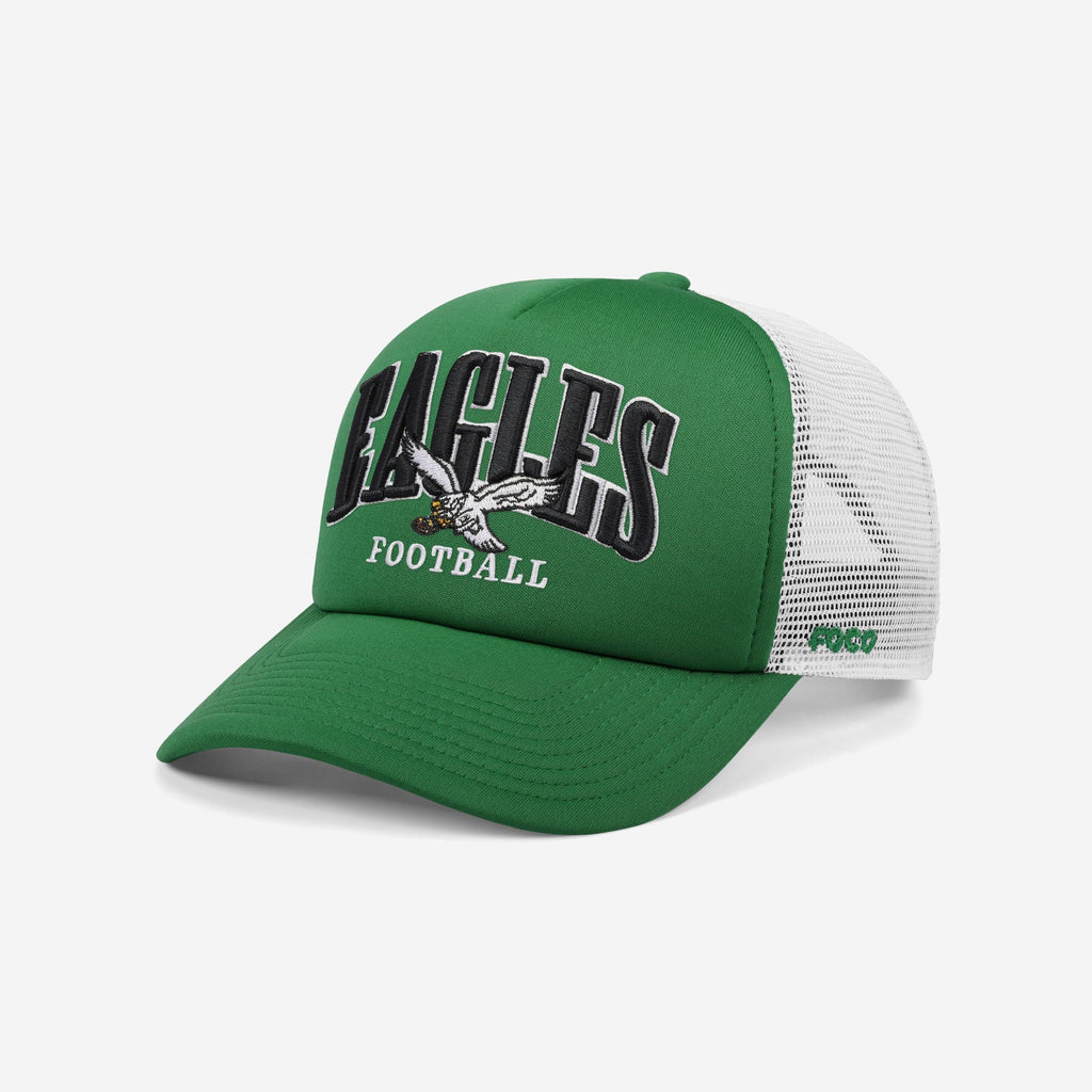 FOCO Philadelphia Eagles Retro Foam Trucker Cap Kelly Green Unisex 2