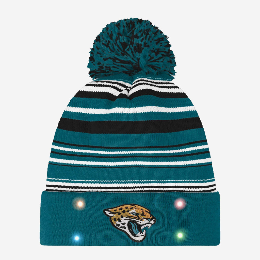 Jacksonville Jaguars Horizontal Stripe Light Up Beanie FOCO