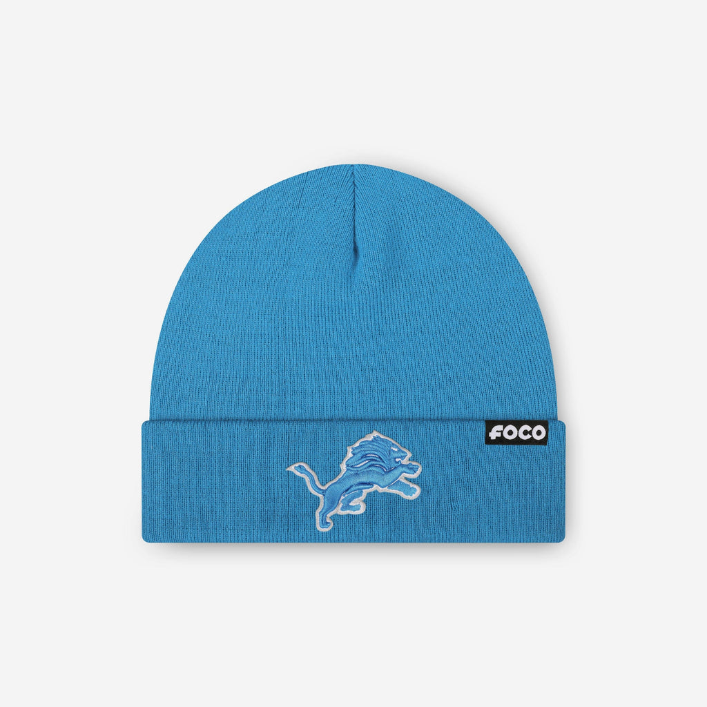 FOCO Detroit Lions Basic Primary Logo Beanie 2