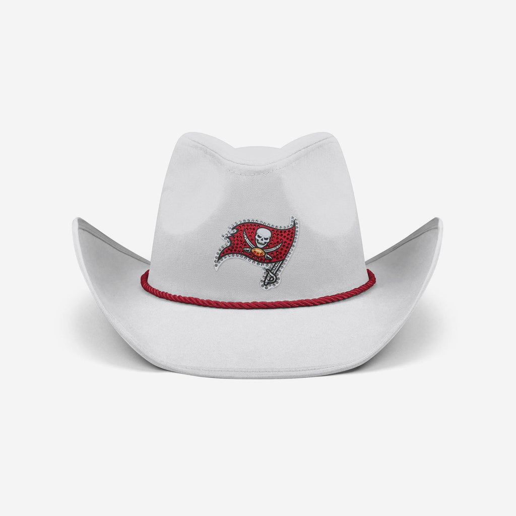 Tampa Bay Buccaneers White Rhinestone Logo Cowboy Hat FOCO