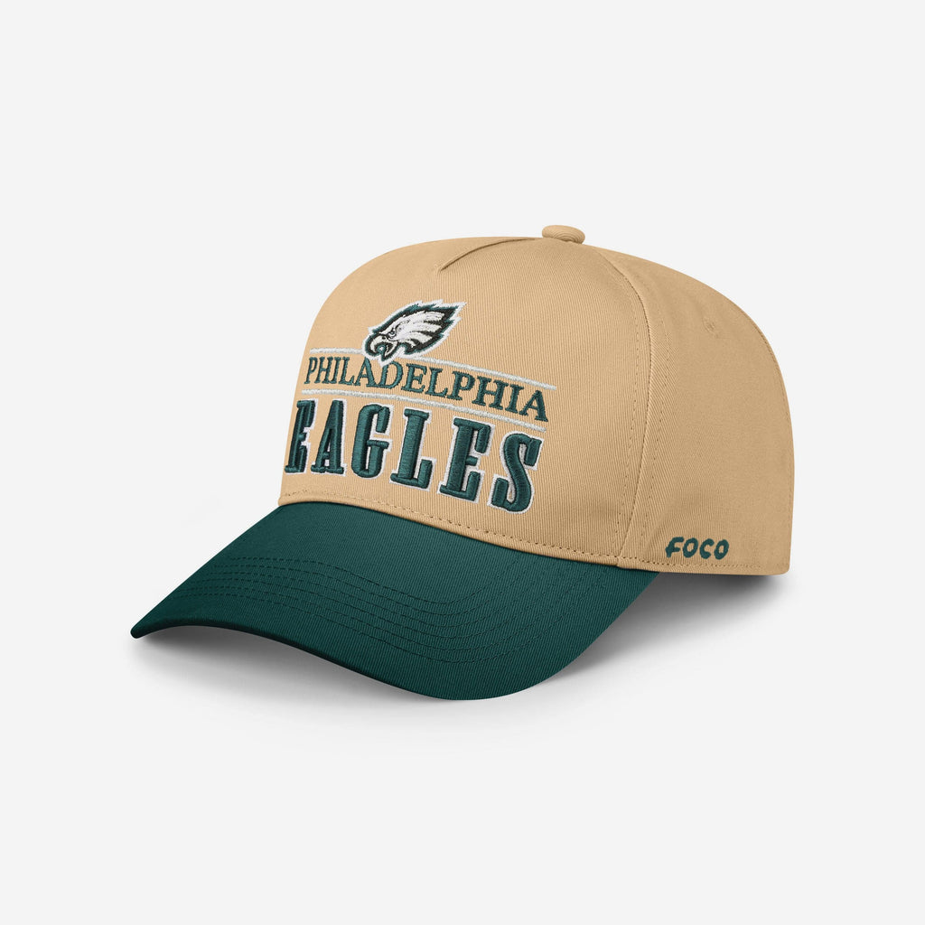 FOCO Philadelphia Eagles Signature Bars Marquee RF Cap Khaki One Size 2