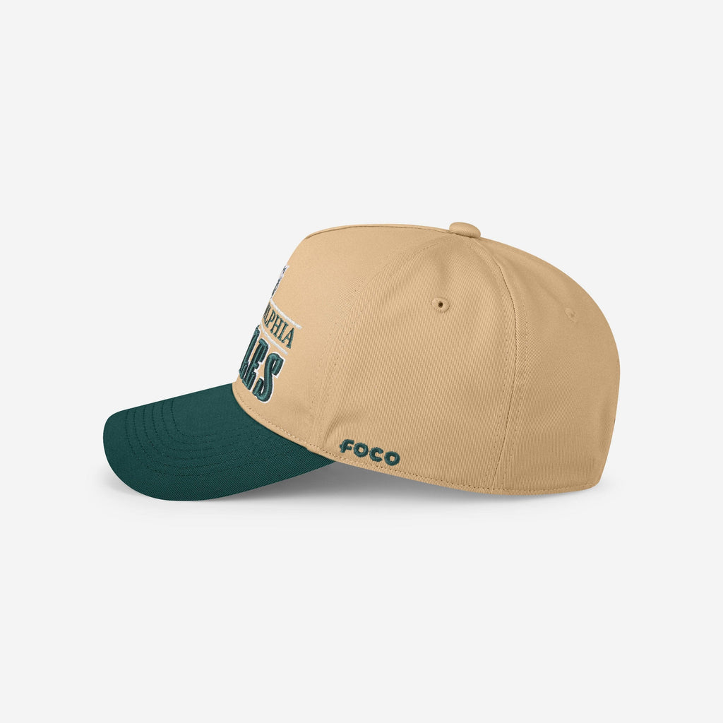 FOCO Philadelphia Eagles Signature Bars Marquee RF Cap Khaki One Size 3