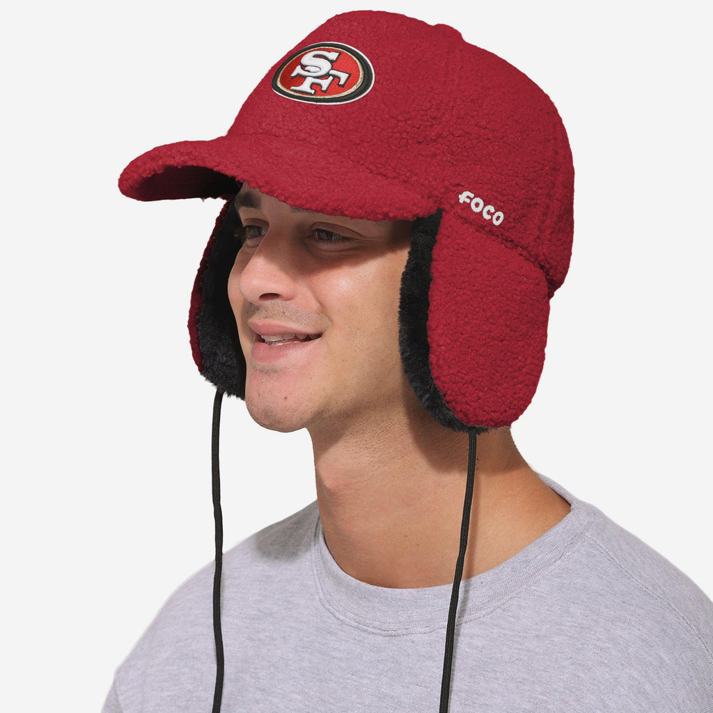 FOCO San Francisco 49ers Sherpa Trapper Cap Unisex 3