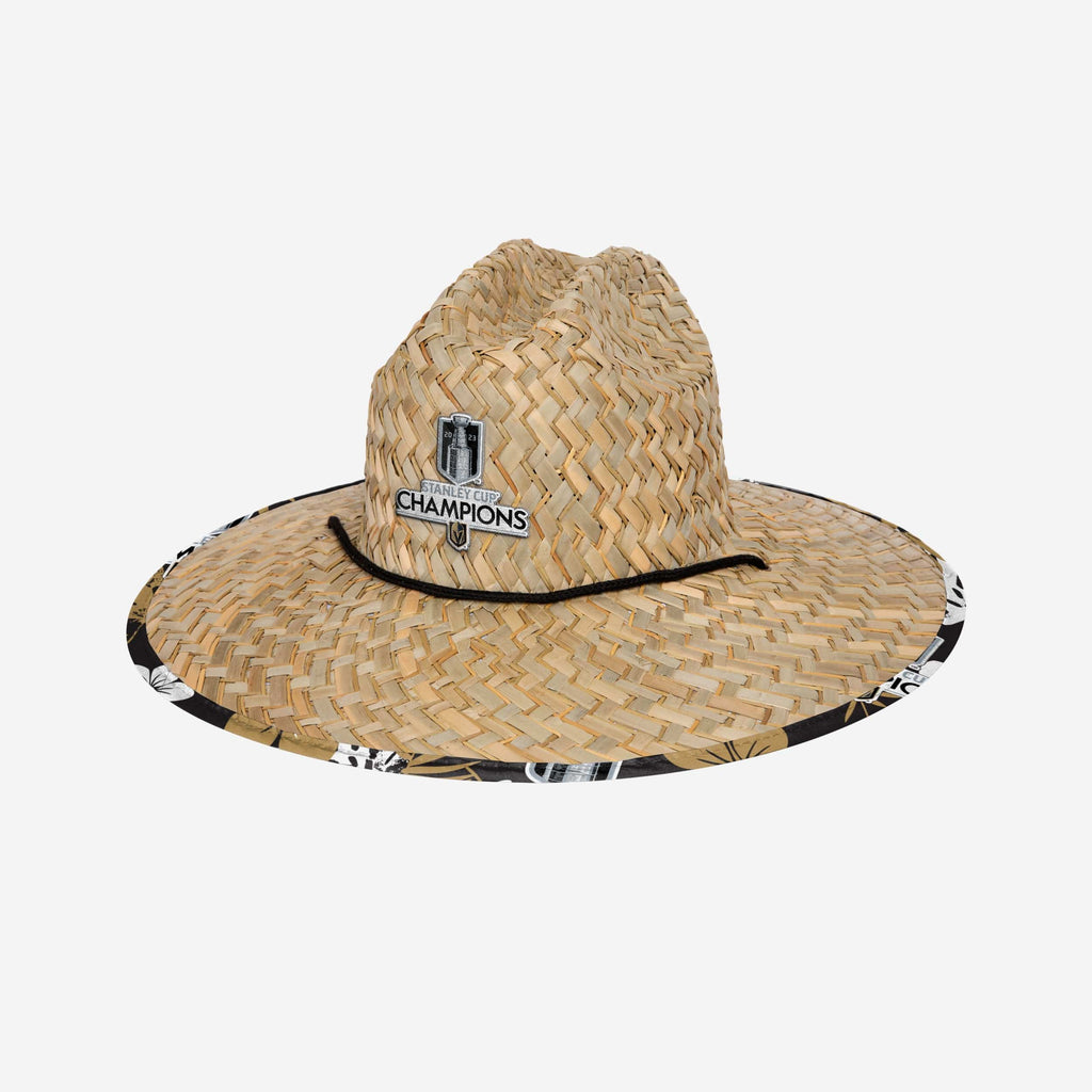 Vegas Golden Knights 2023 Stanley Cup Champions Straw Hat FOCO vegas-golden-knights-2023-stanley-cup-champions-straw-hat-foco