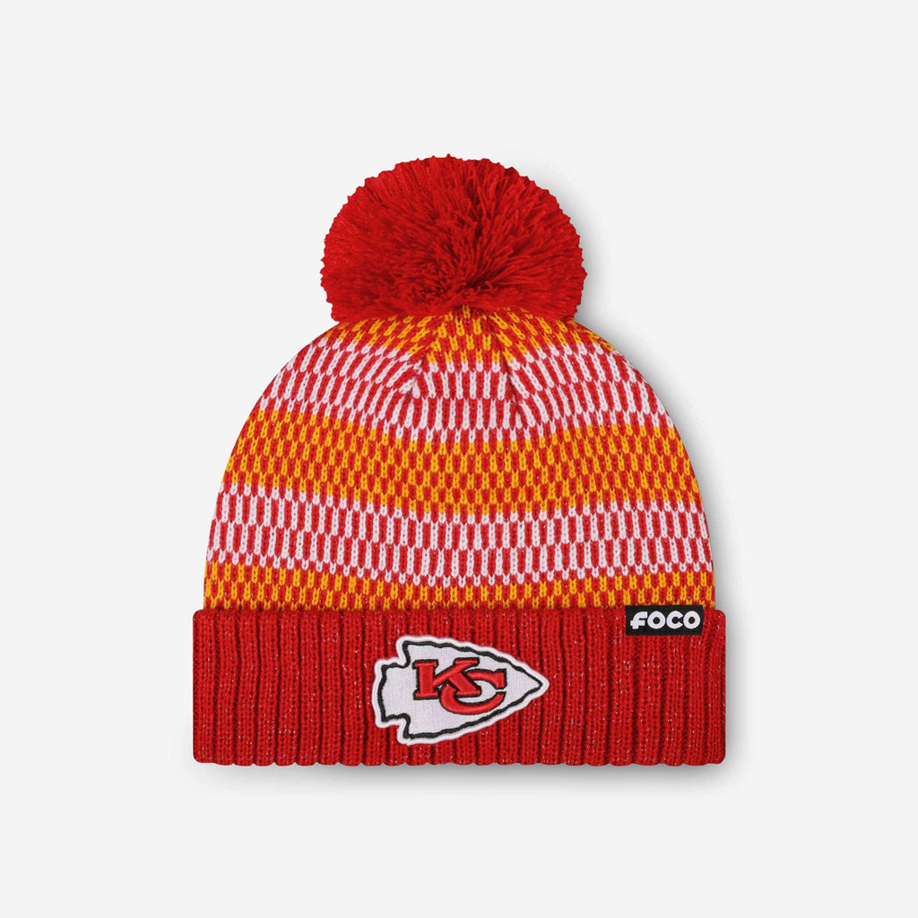 FOCO Kansas City Chiefs Beanie Red 2