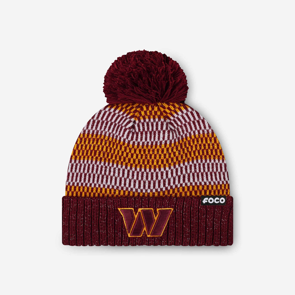 FOCO Washington Commanders Pom Beanie Multicolor One Size 2