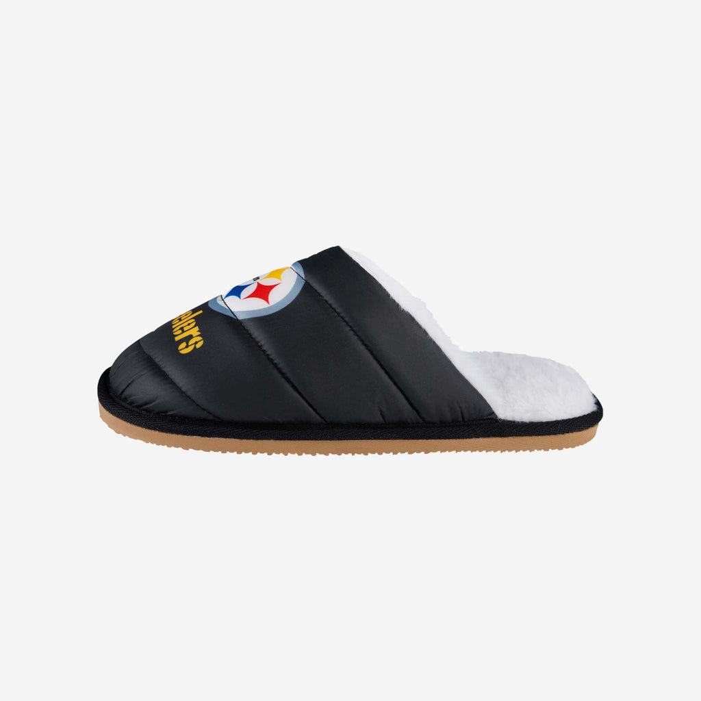FOCO Pittsburgh Steelers Big Logo Mule Slipper Black/S 2
