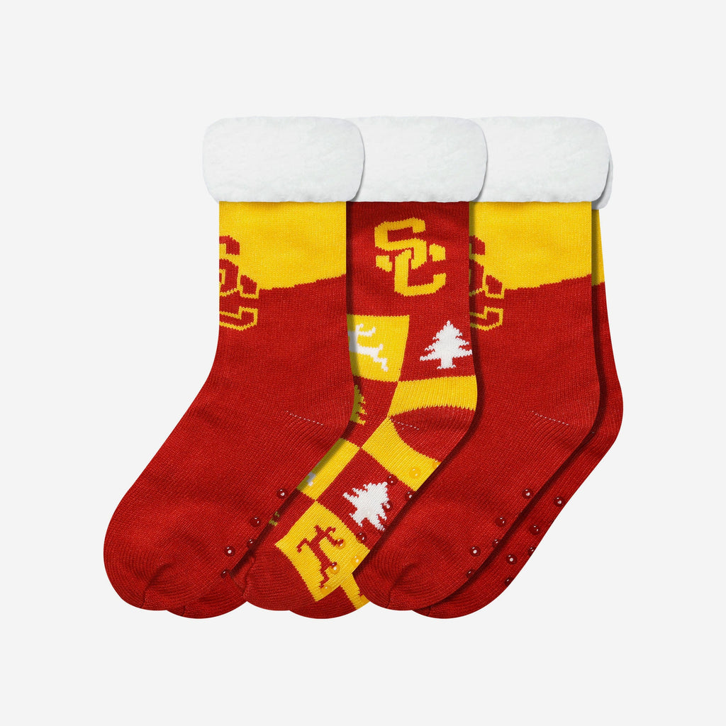FOCO USC Trojans Slipper Socks Multicolor 2