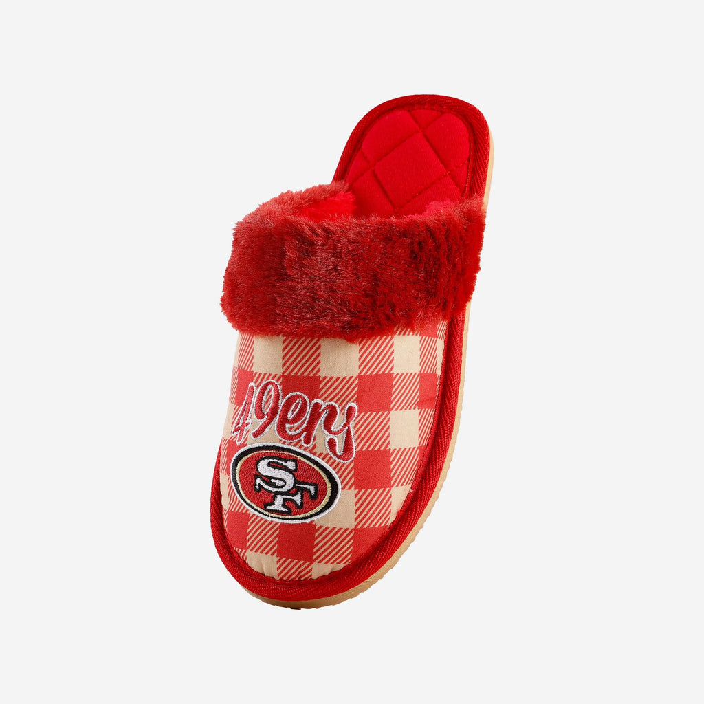 FOCO San Francisco 49ers Slipper Plaid L 4