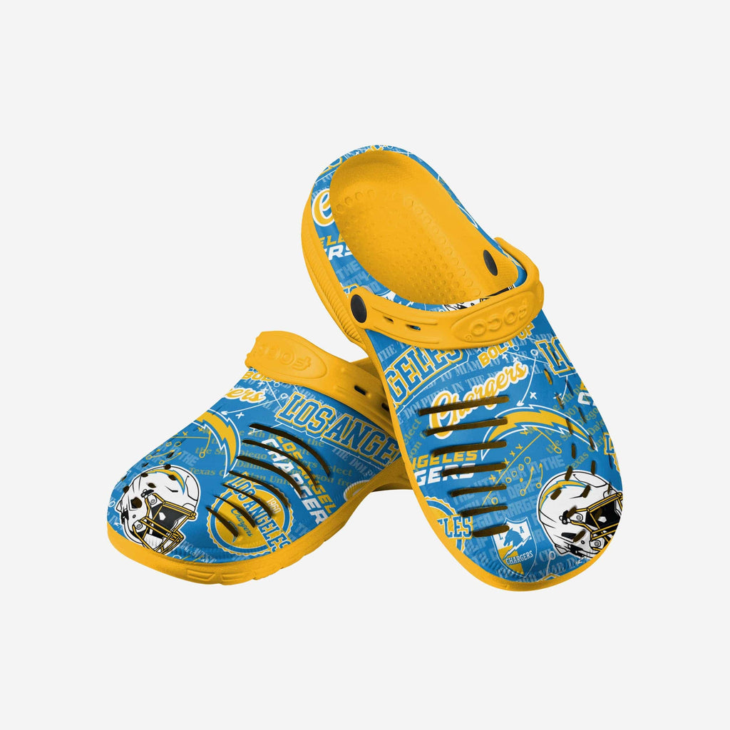 Los Angeles Chargers Historic Print Clog With Strap FOCO