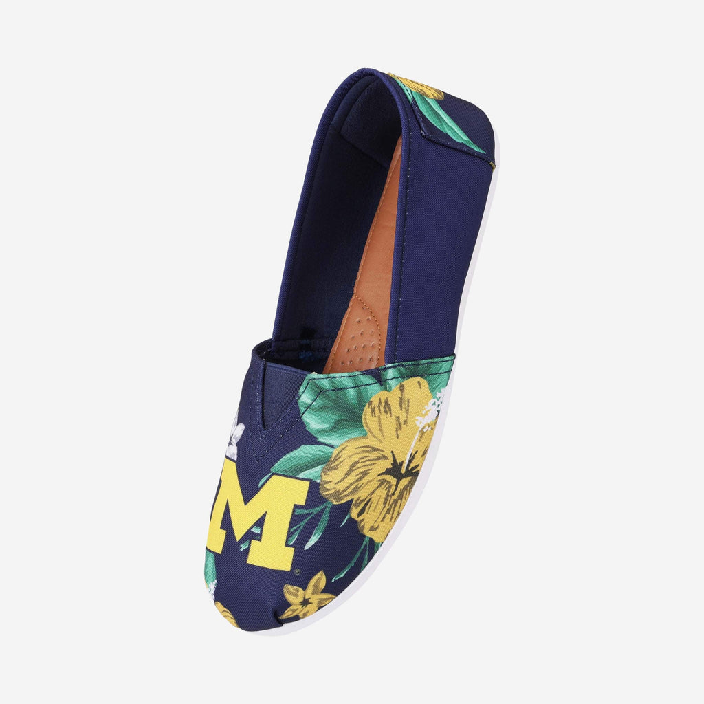 FOCO Michigan Wolverines Floral Canvas Shoe Women Large 3