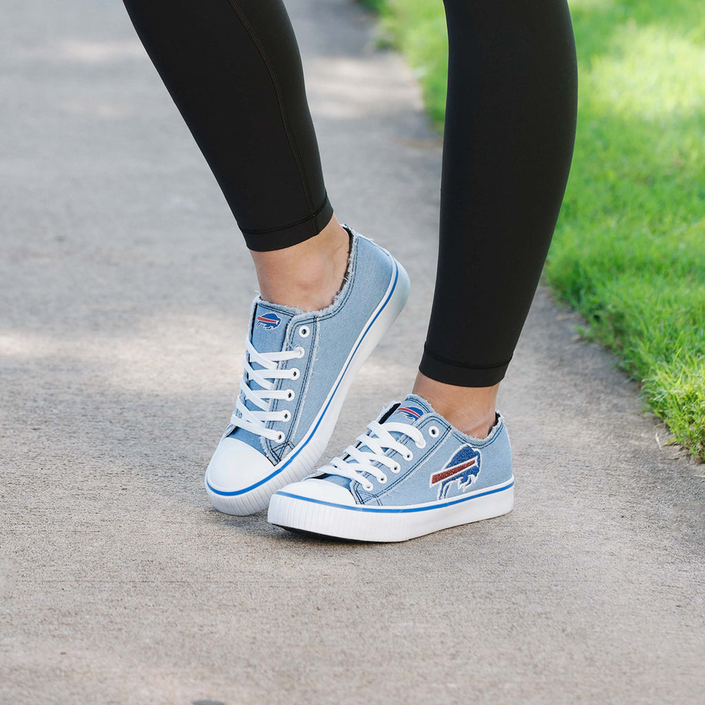 Buffalo Bills Womens Denim Low Top Canvas Shoe
