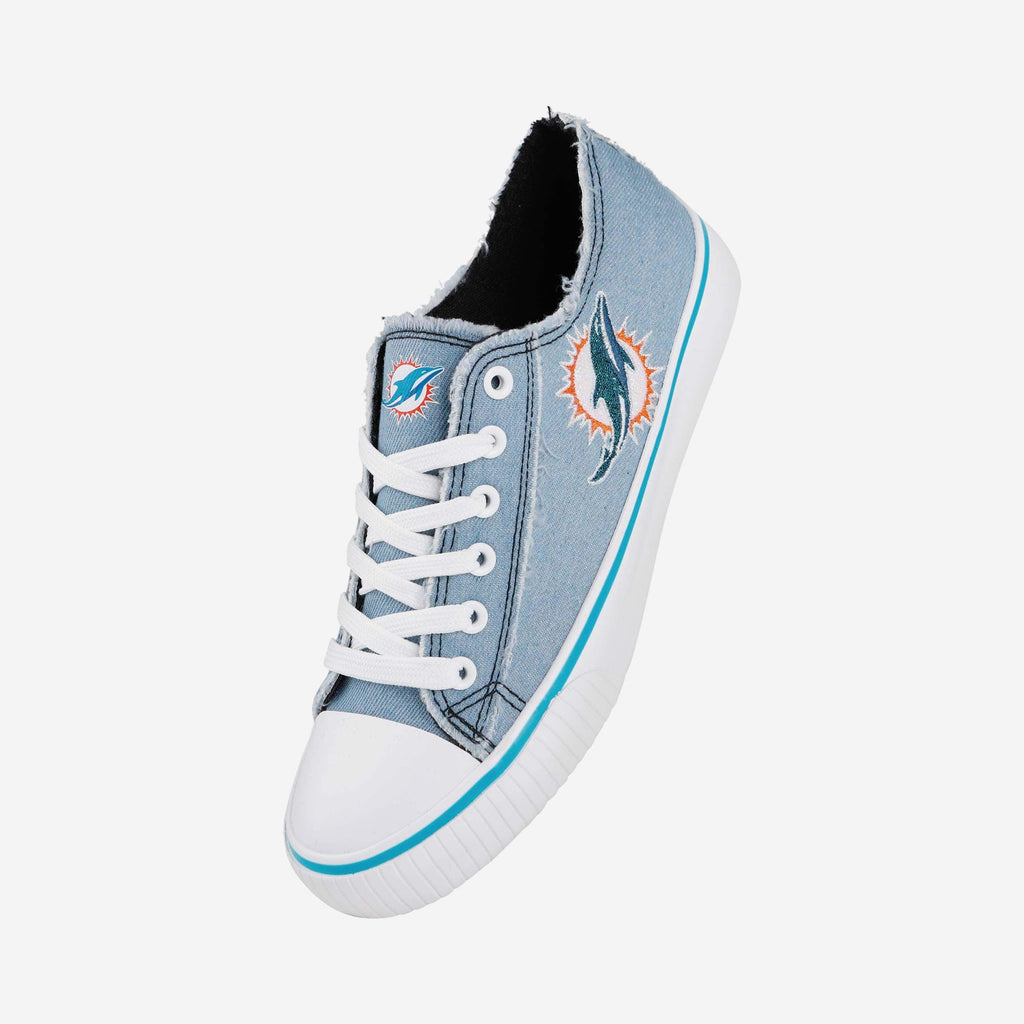 FOCO Miami Dolphins Low Top Canvas Shoe Denim Size L 3