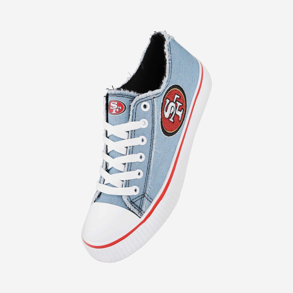 San Francisco 49ers Womens Denim Low Top Canvas Shoe FOCO