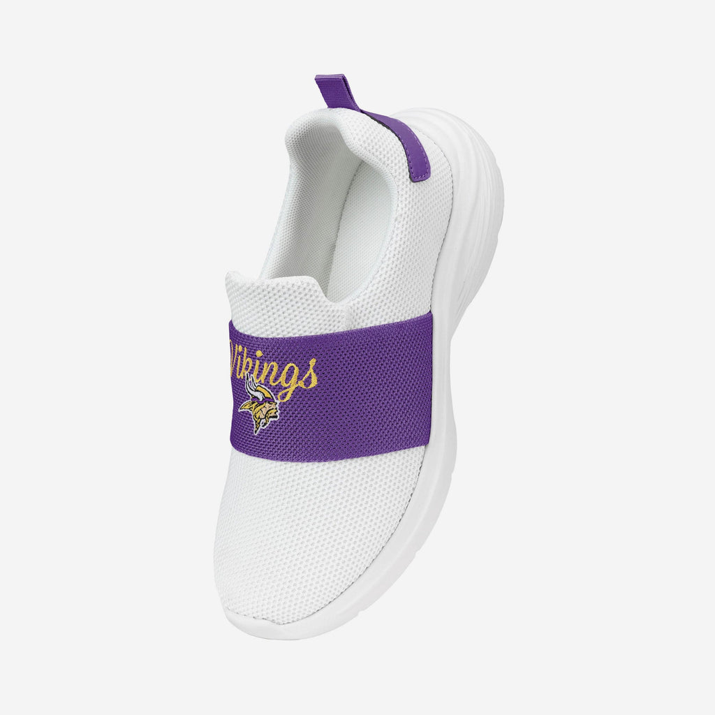 FOCO Minnesota Vikings Script Wordmark Slip On Sneakers White 7 3