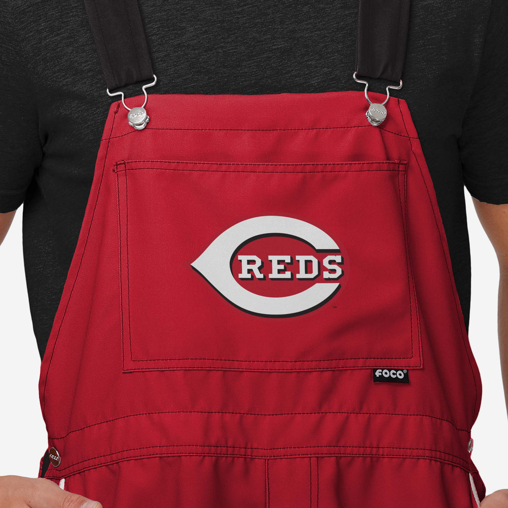 FOCO Cincinnati Reds Team Stripe Bib Shortalls Red L 4
