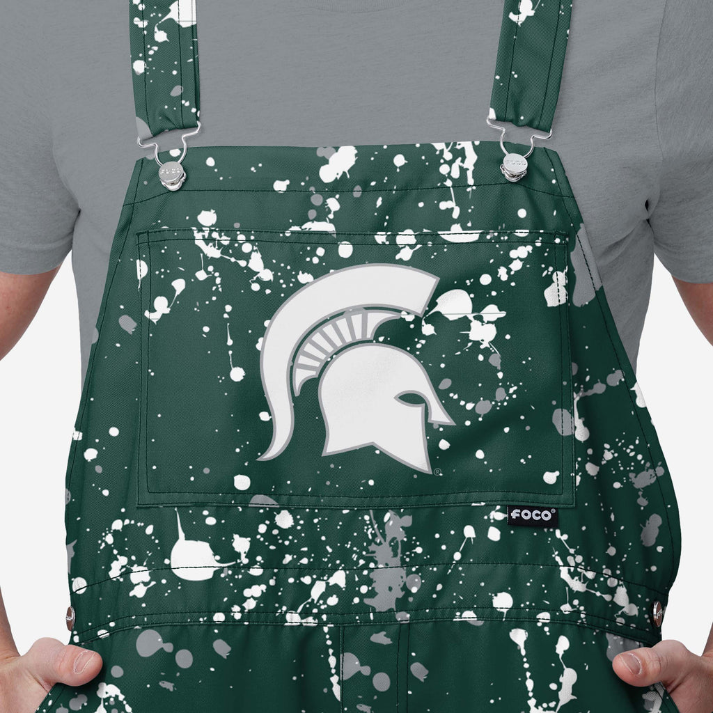 FOCO Michigan State Spartans Bib Shortalls Green Size L 4