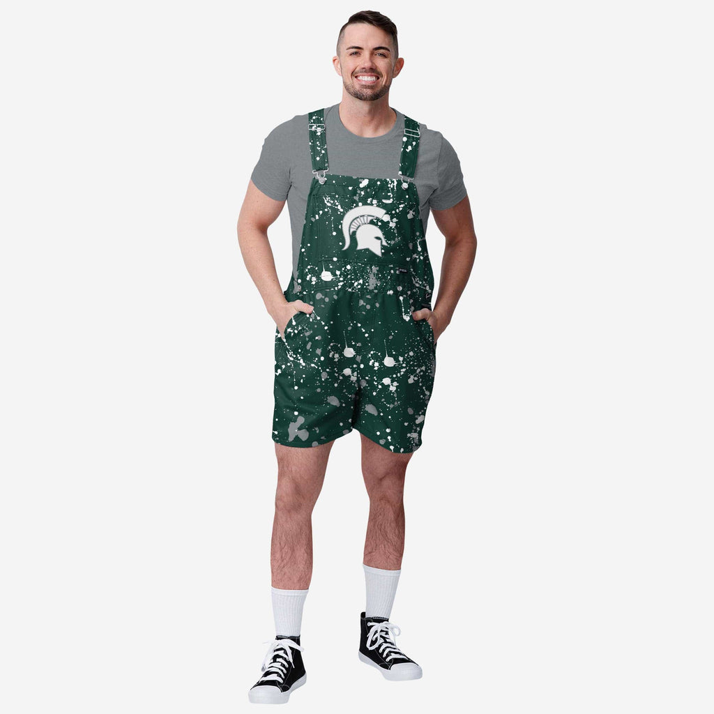FOCO Michigan State Spartans Bib Shortalls Green Size L 2