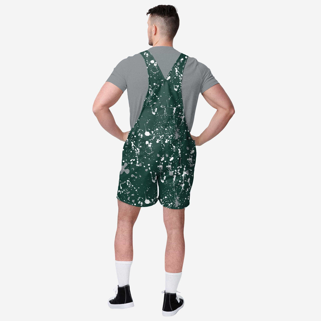 FOCO Michigan State Spartans Bib Shortalls Green Size L 3