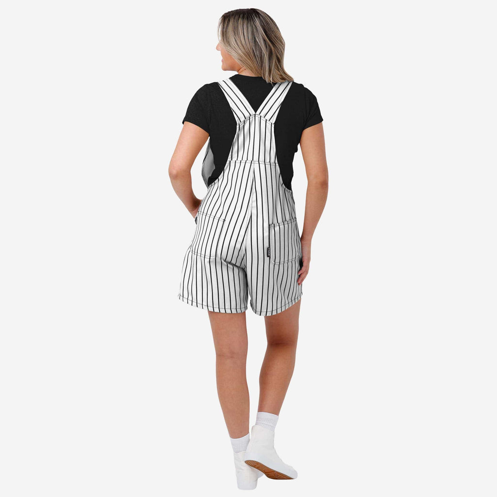 FOCO Chicago White Sox Pinstripe Bib Shortalls Black Size S 3