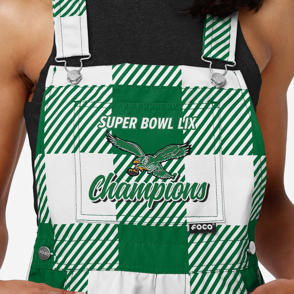 Philadelphia Eagles Super Bowl LIX Champions Kelly Green Womens Plaid FOCO