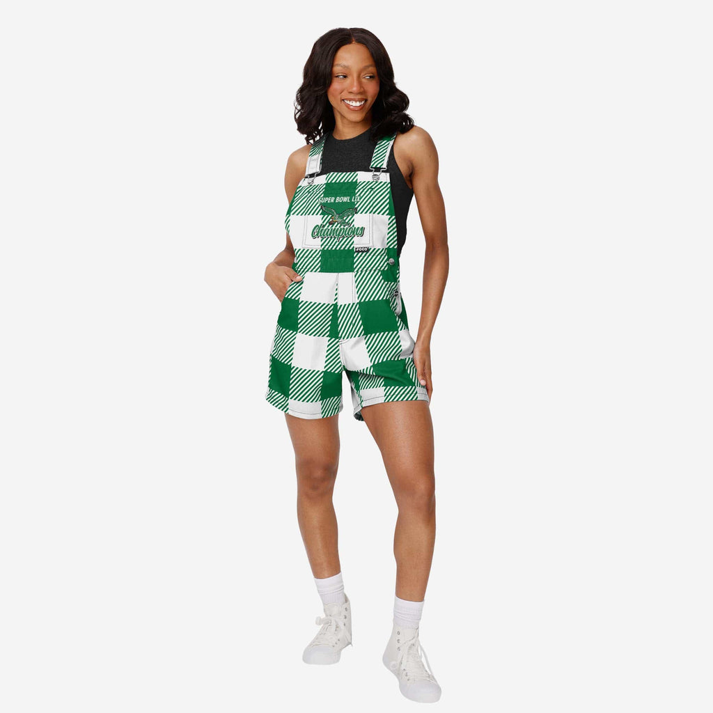 Philadelphia Eagles Super Bowl LIX Champions Kelly Green Womens Plaid FOCO