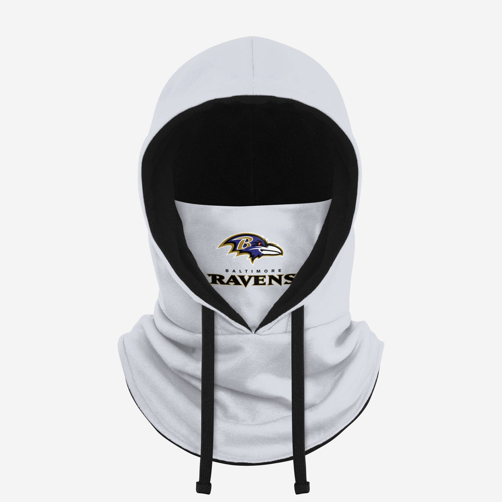 FOCO Baltimore Ravens Hooded Gaiter White One Size 2