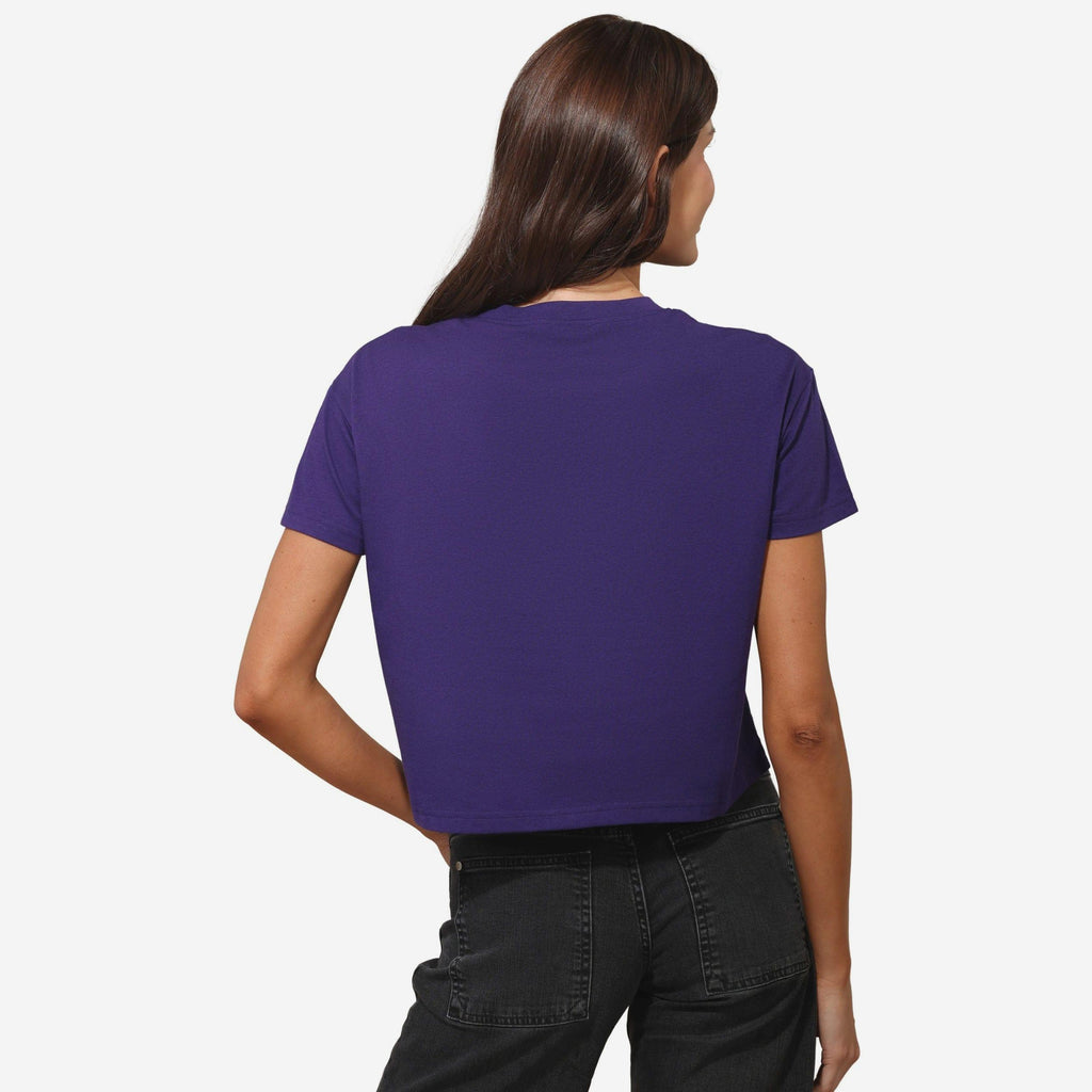 FOCO Baltimore Ravens Rhinestone Crop Top Purple S 4