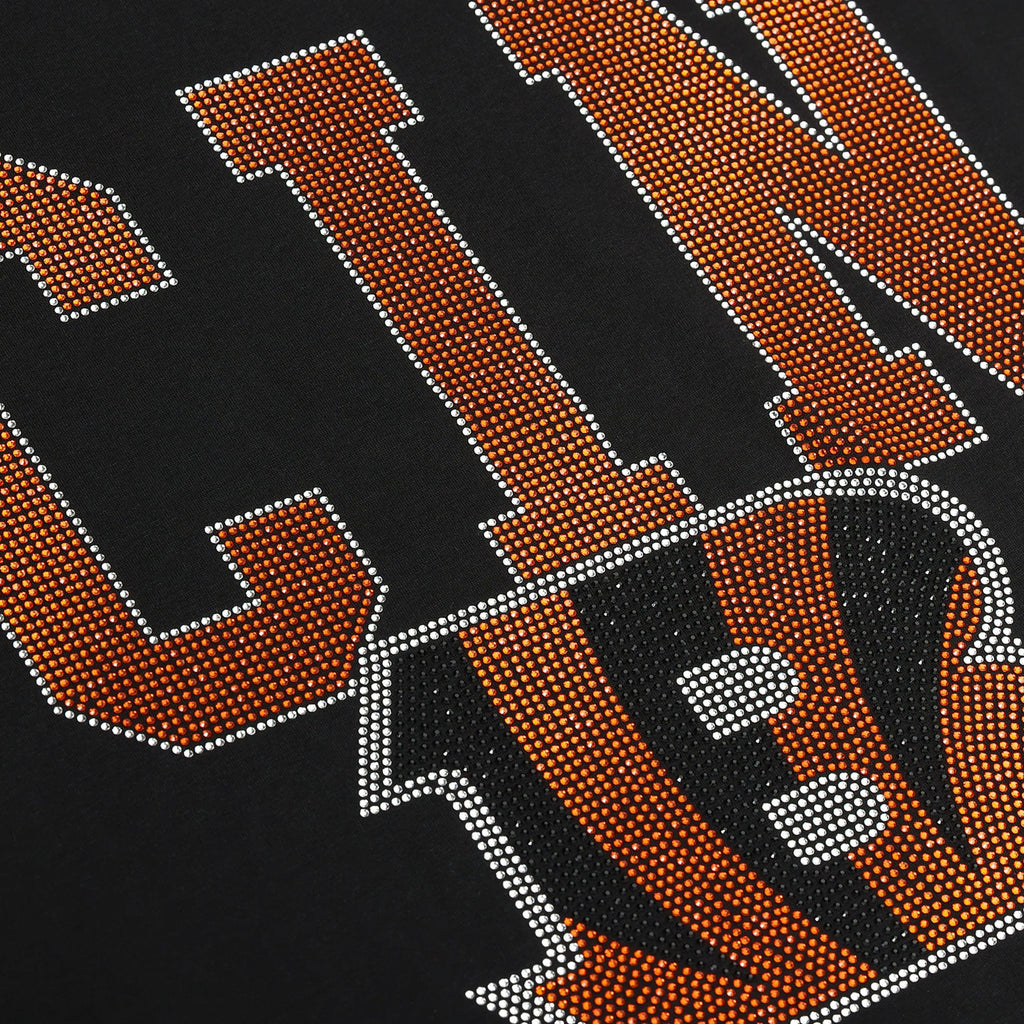FOCO Cincinnati Bengals Rhinestone Logo Crop Top Black 2XL 3