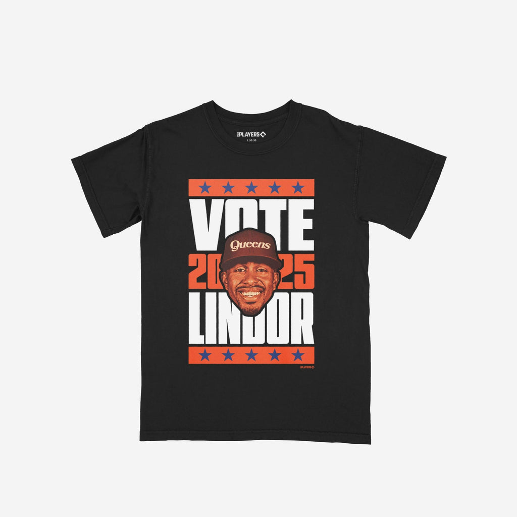 FOCO Francisco Lindor 2025 Vote Heavyweight T-Shirt Unisex Black S 2