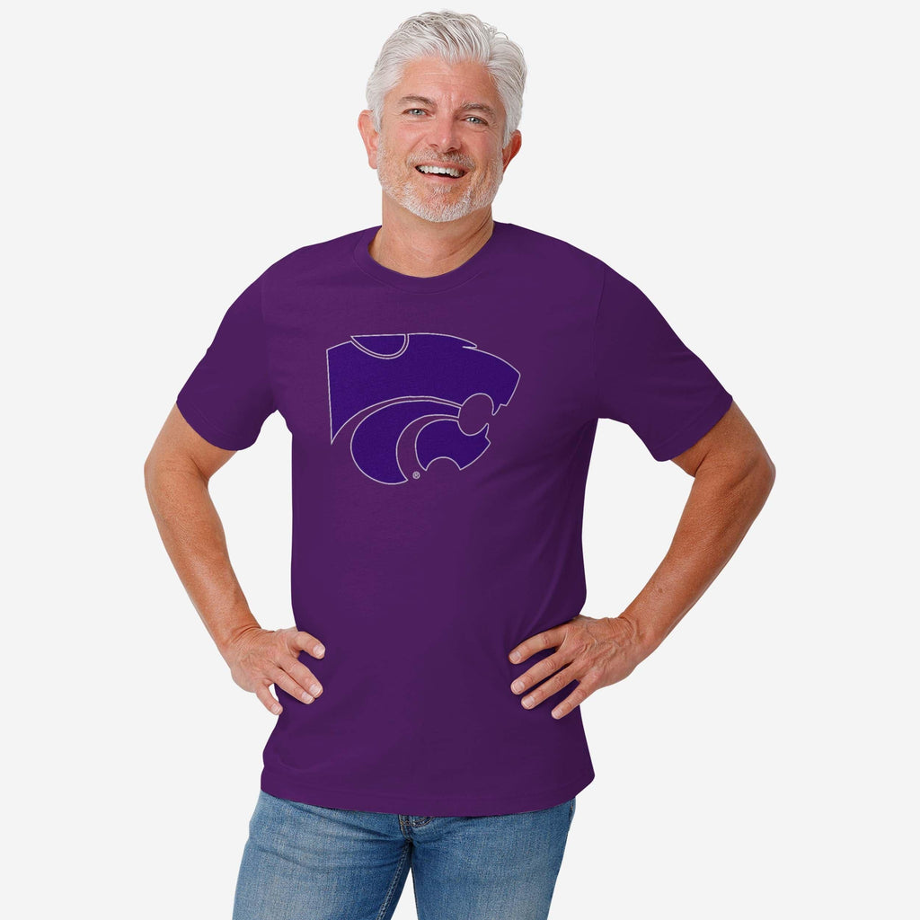 FOCO Kansas State Wildcats Primary Logo T-Shirt Athletic Heather S 3