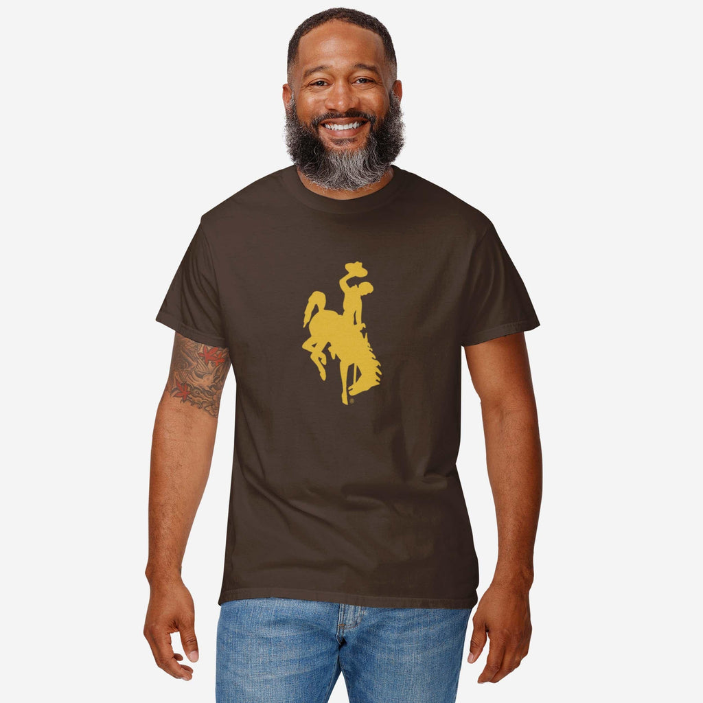 FOCO Wyoming Cowboys Primary Logo T-Shirt Athletic Heather M 3