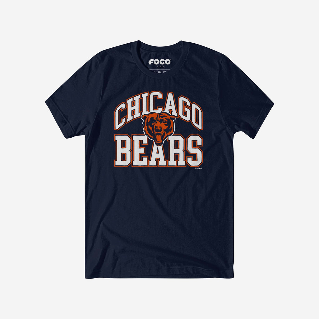 FOCO Chicago Bears Arched Wordmark T-Shirt Navy 2XL 2