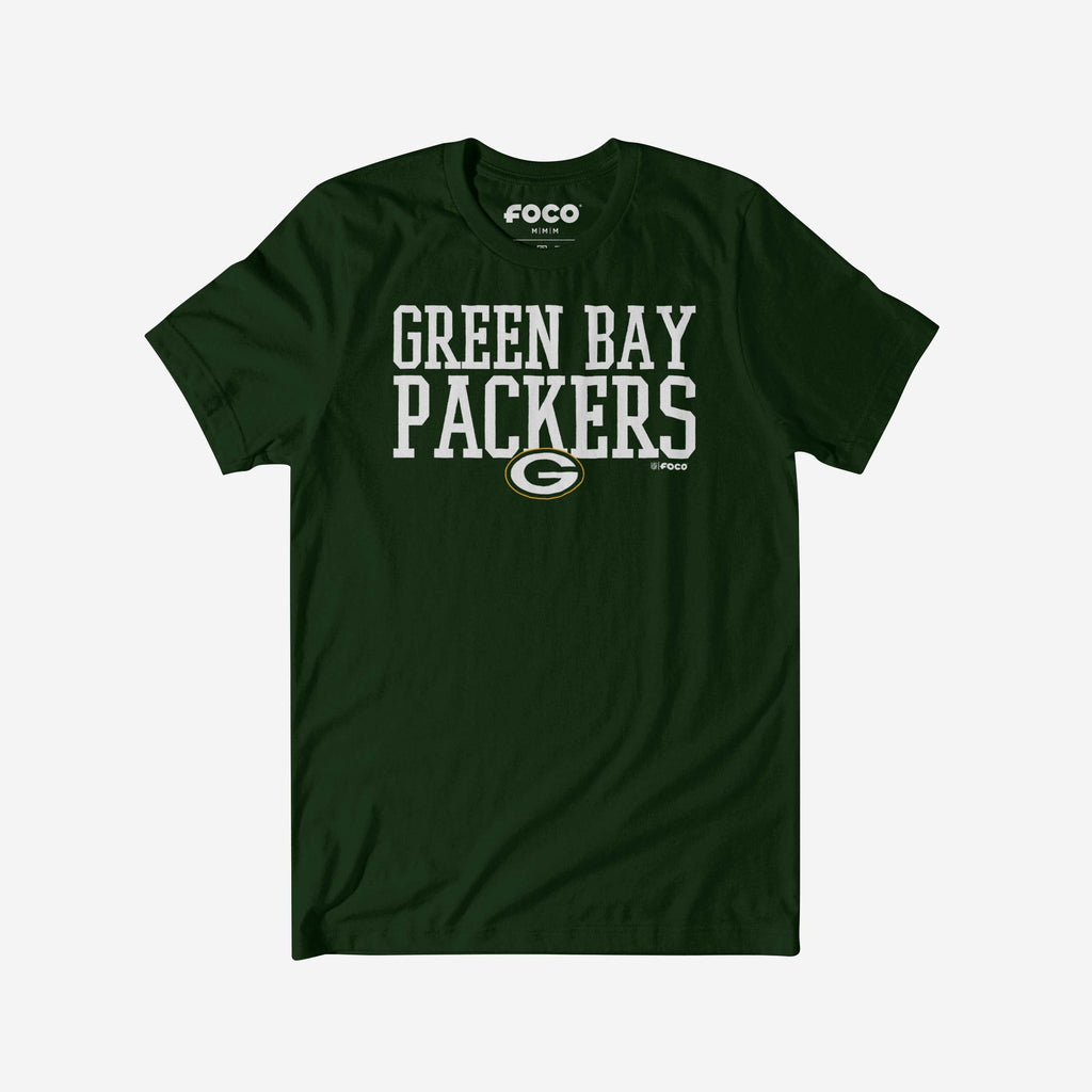 Green Bay Packers Bold Wordmark T-Shirt FOCO S - FOCO.com