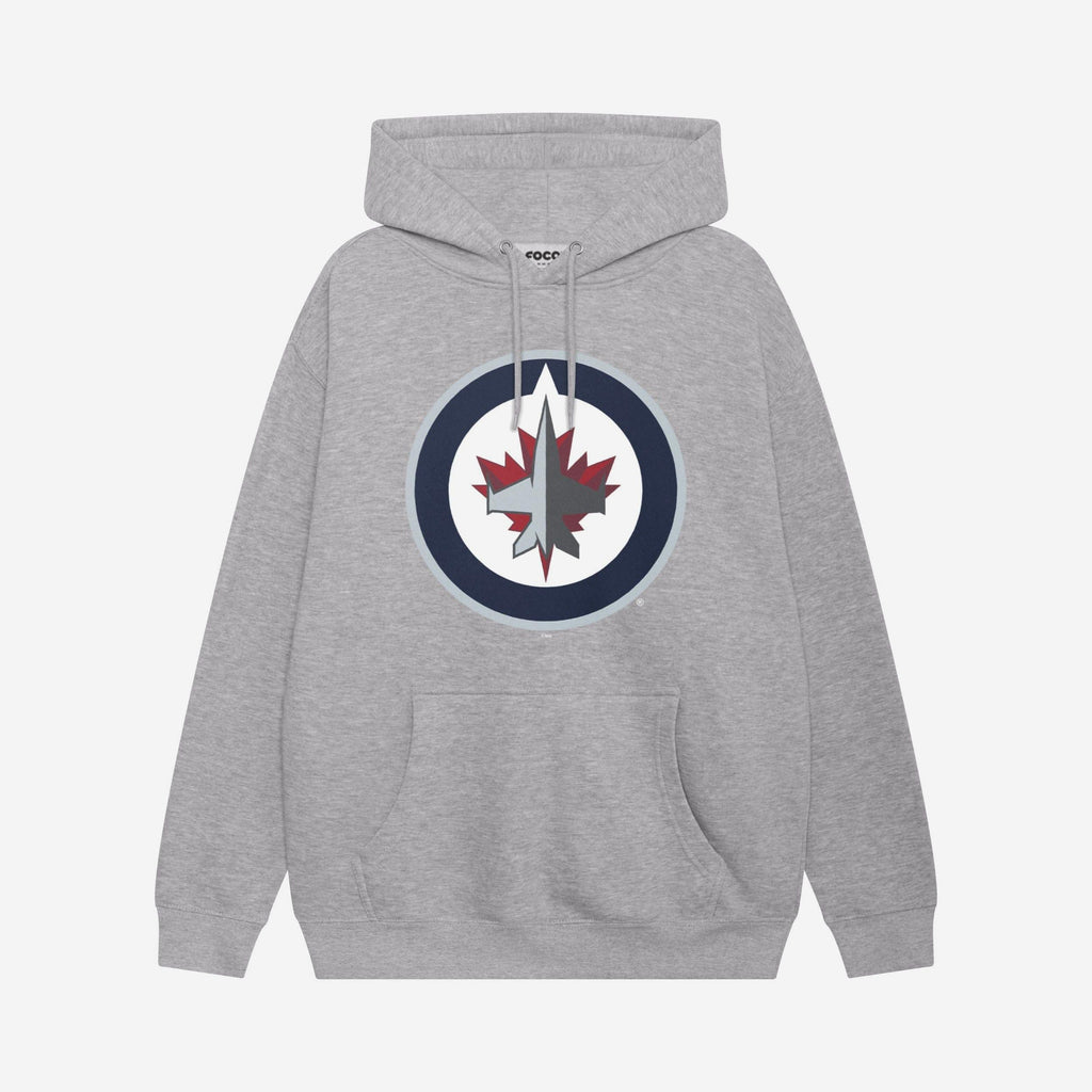 FOCO Winnipeg Jets Primary Logo Hoodie Athletic Heather M Men 2
