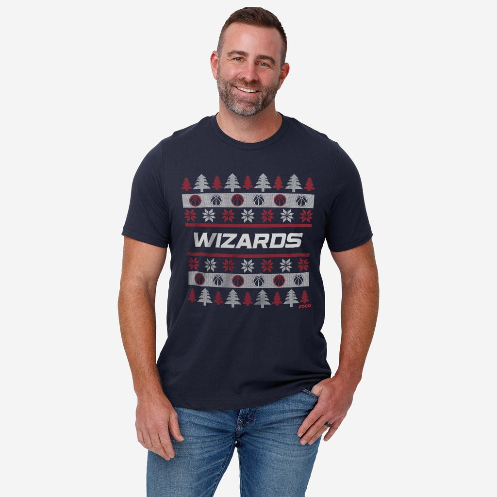 FOCO Washington Wizards Holiday Sweater T-Shirt Red M Men 3