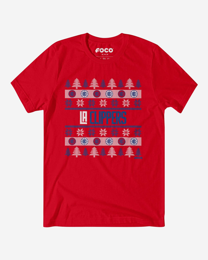 Los Angeles Clippers Holiday Sweater T-Shirt FOCO S - FOCO.com
