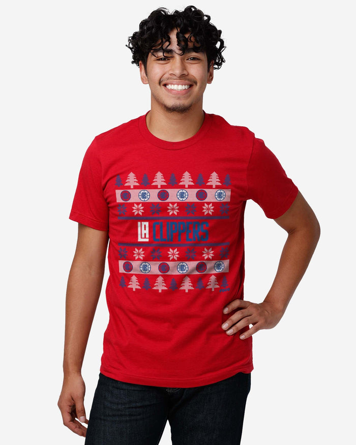 Los Angeles Clippers Holiday Sweater T-Shirt FOCO - FOCO.com