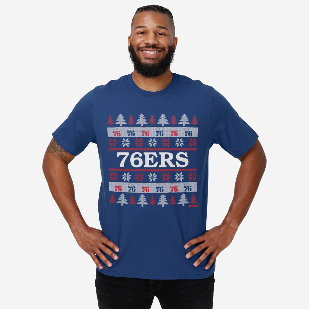 Philadelphia 76ers Holiday Sweater T-Shirt FOCO