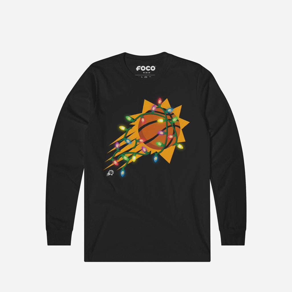 FOCO Phoenix Suns Primary Logo Holiday Lights Long Sleeve T-Shirt Men 2XL 2